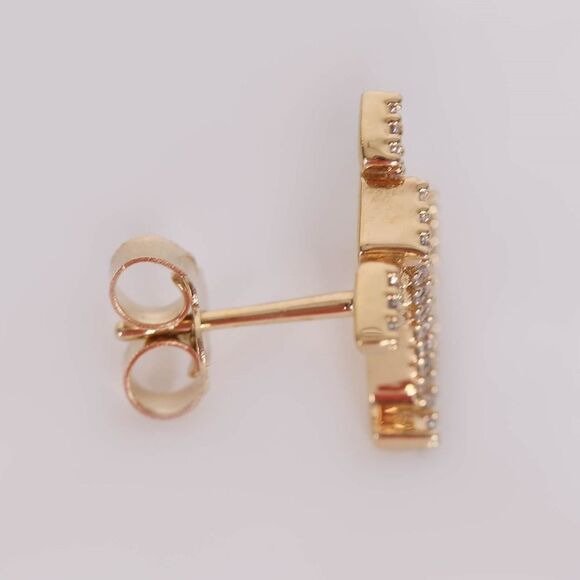 NWT Louis Vuitton Iconic Crystal Initiales Earrings Gold Authentic - GI… - Picture 5 of 16